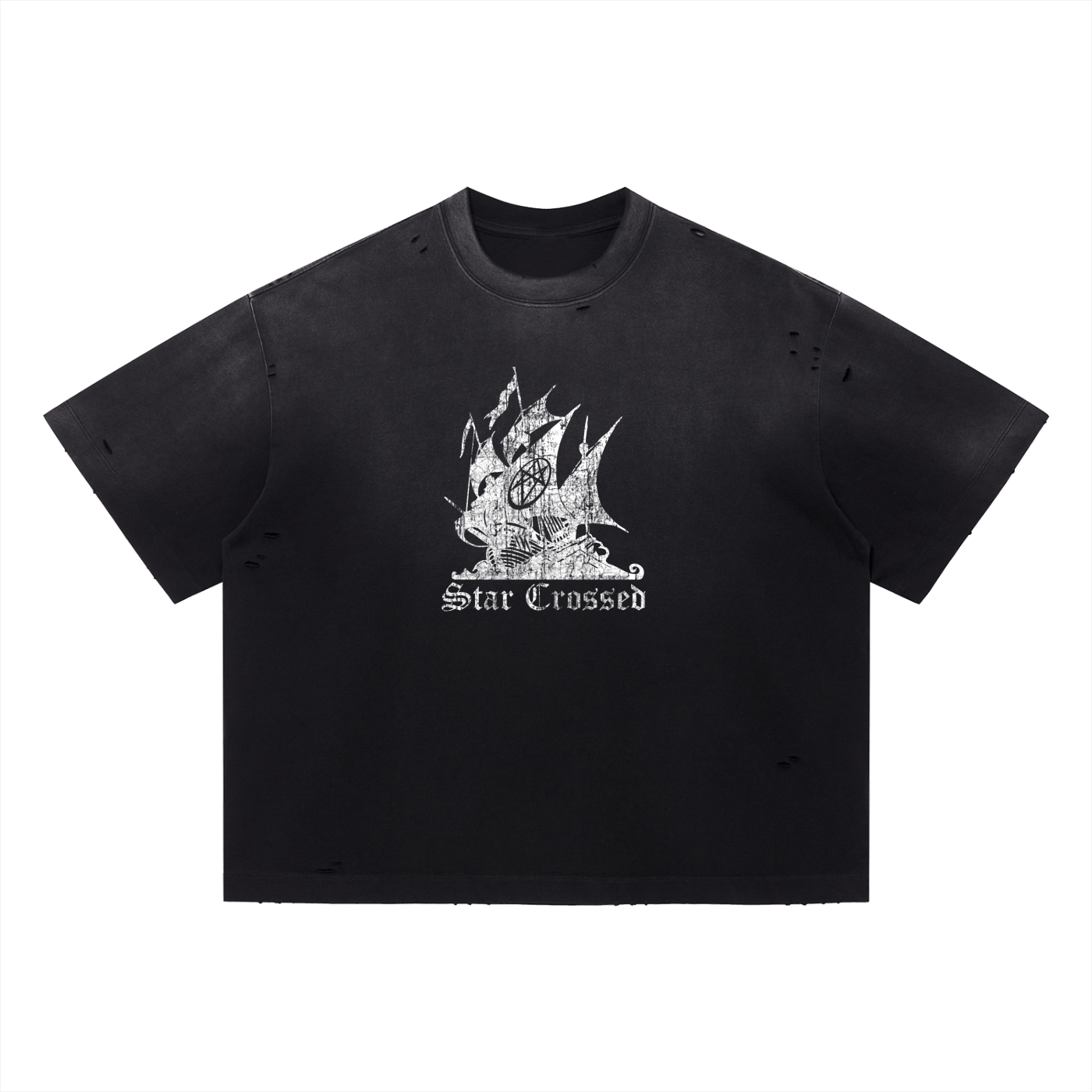 Vintage shirt,t-shirt,Washed,Distressed,Black