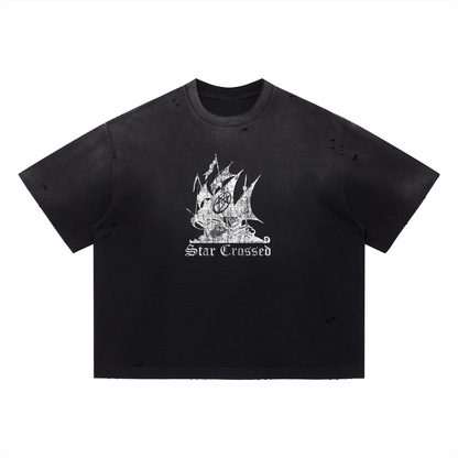 Vintage shirt,t-shirt,Washed,Distressed,Black