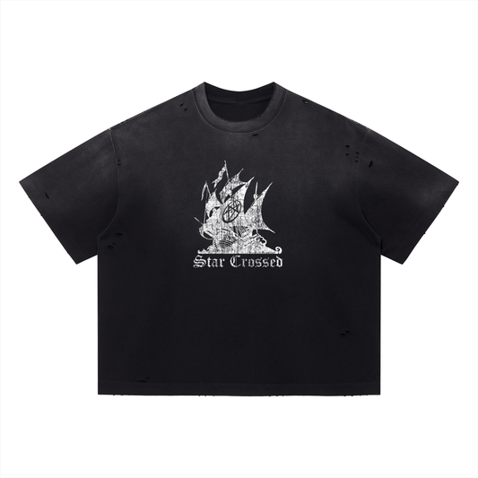 Vintage shirt,t-shirt,Washed,Distressed,Black